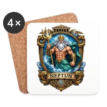 Neptune King of the Sea - Coasters (set of 4) - white - Front