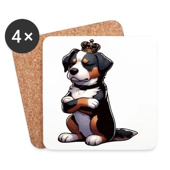 Appenzeller Mountain Dog Mountain Dog Mountain Dog Mother - Coasters (set of 4) - white - Front