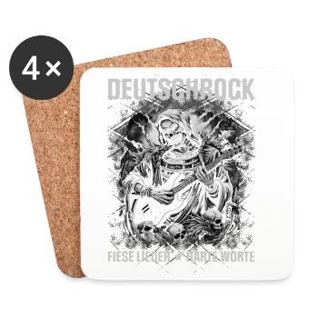 German Rock - Nasty Songs - Hard Words - Coasters (set of 4) - white - Front