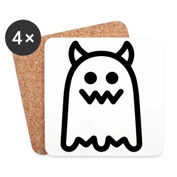 monster - Coasters (set of 4) - white - Front