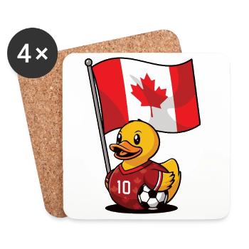 Maillot de football du Canada pour les fans - Dessous de verre (lot de 4) - blanc - Devant