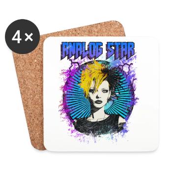 Analog Star - Coasters (set of 4) - white - Front