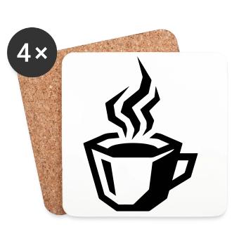 Coffee Symbol Coffee - Coasters (set of 4) - white - Front