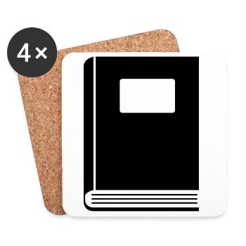 Geschlossenes Buch - Untersetzer (4er-Set) - Weiß - Vorne