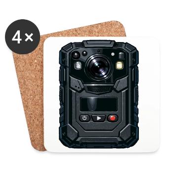 Robuste Action Cam-Illustration - Untersetzer (4er-Set) - Weiß - Vorne