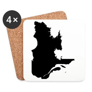 Quebec Map - Coasters (set of 4) - white - Front