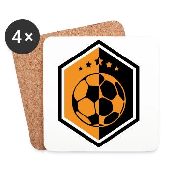 Orange Football Crest: The Captain's Armor - Coasters (set of 4) - white - Front
