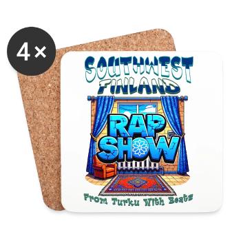 Südwestfinnische Rap-Show - Untersetzer (4er-Set) - Weiß - Vorne