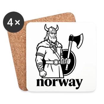 Norwegen - Untersetzer (4er-Set) - Weiß - Vorne