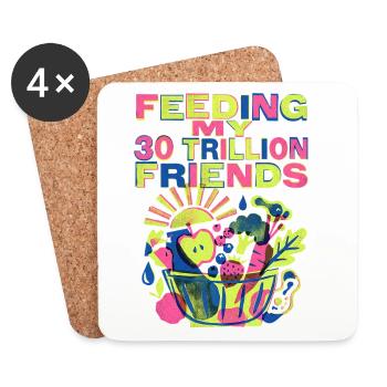30 Trillion Friends Nutrition - Coasters (set of 4) - white - Front