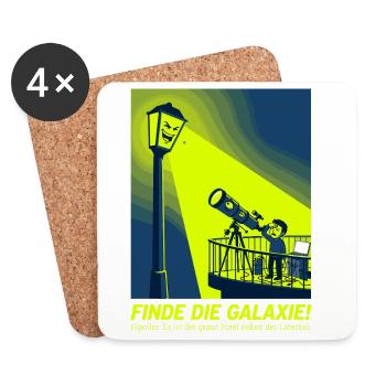 Lichtverschmutzung Astronomie Teleskop Humor Desig - Untersetzer (4er-Set) - Weiß - Vorne