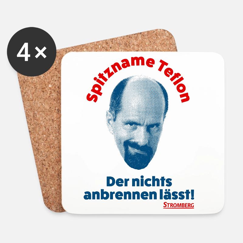 Stromberg Spitzname Teflon Mit Spruch - Untersetzer (4er-Set) - Weiß