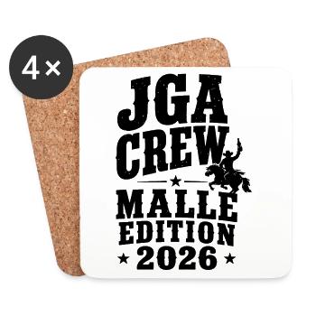 JGA CREW MALLE WESTERN EDITION 2026 - Untersetzer (4er-Set) - Weiß - Vorne