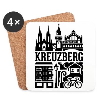 Berlin Kreuzberg in a Nutshell - Untersetzer (4er-Set) - Weiß - Vorne