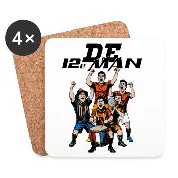 Le 12e homme - Dessous de verre (lot de 4) - blanc - Devant