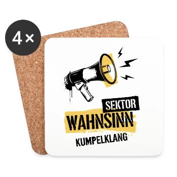 Sektor Wahnsinn - Untersetzer (4er-Set) - Weiß - Vorne