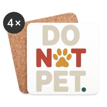 Do Not Pet Introvertiert Abstand Ruhe Anti Social - Untersetzer (4er-Set) - Weiß - Vorne