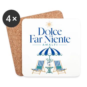 Amalfi Coast Dolce Far Niente Italian Summer - Untersetzer (4er-Set) - Weiß - Vorne