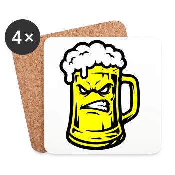Beer Comic - Coasters (set of 4) - white - Front