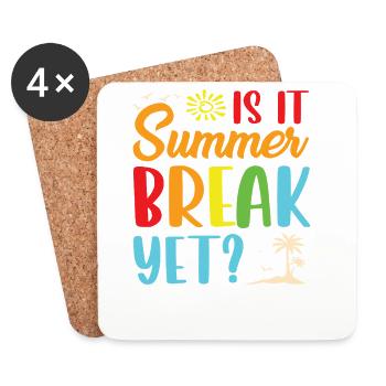 Summer break yet - Untersetzer (4er-Set) - Weiß - Vorne
