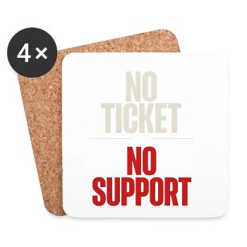 Non Ticket Non Support Informaticien Administrateur IT - Dessous de verre (lot de 4) - blanc - Devant