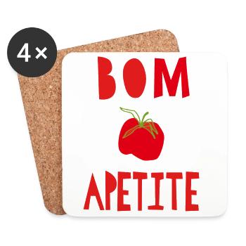 Bom Apetite - Coasters (set of 4) - white - Front