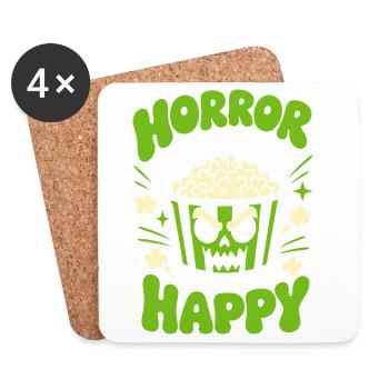 Horror Movies Make Me Happy Funny Horror - Coasters (set of 4) - white - Front