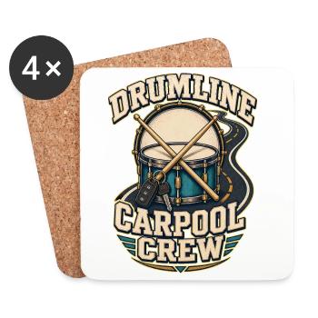 DRUMLINE CARPOOL CREW FISHING - Coasters (set of 4) - white - Front