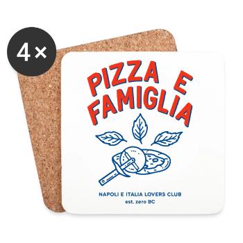 Pizza Famiglia - Untersetzer (4er-Set) - Weiß - Vorne