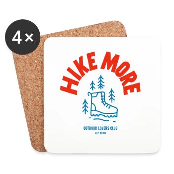 Hike More - Untersetzer (4er-Set) - Weiß - Vorne