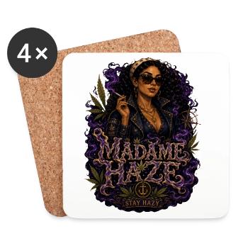 Madame Haze Smoke | Marins Yarn par Cap ́nKush - Dessous de verre (lot de 4) - blanc - Devant