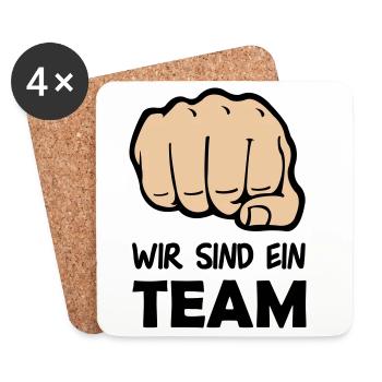 faust_team_002 - Untersetzer (4er-Set) - Weiß - Vorne