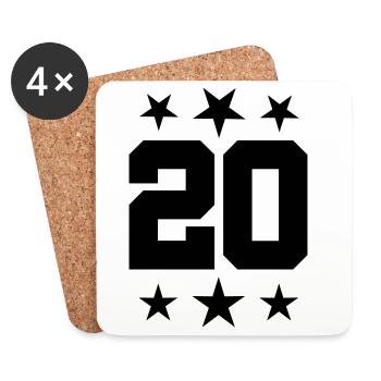 20 - Untersetzer (4er-Set) - Weiß - Vorne