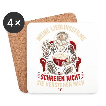 Meine Lieblingsfilme Schreien Nicht - Untersetzer (4er-Set) - Weiß - Vorne