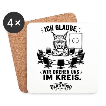 Ich glaube, wir drehen uns im Kreis - Untersetzer (4er-Set) - Weiß - Vorne