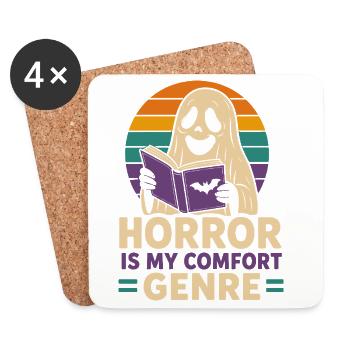 Horror Is My Comfort Genre Spirit - Coasters (set of 4) - white - Front