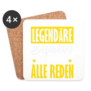 Legendärer Busfahrer Alle Reden - Untersetzer (4er-Set) - Weiß - Vorne