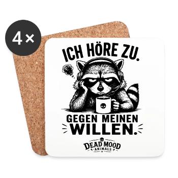 Geschenk für Kollegen Sarkasmus Humor  - Untersetzer (4er-Set) - Weiß - Vorne