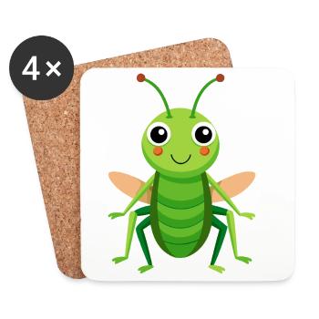 Cute Cricket - Coasters (set of 4) - white - Front