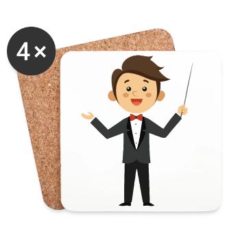 Music Conductor - Coasters (set of 4) - white - Front