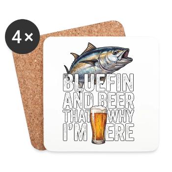 Bluefin Beer Fishing - Untersetzer (4er-Set) - Weiß - Vorne