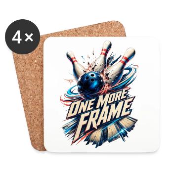 One More Frame Bowling - Untersetzer (4er-Set) - Weiß - Vorne