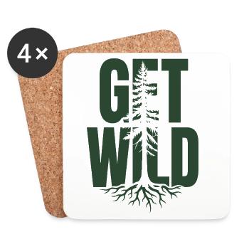 Outdoor Adventure - Get Wild - Coasters (set of 4) - white - Front