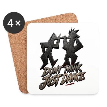 Ne pense pas, juste danser - Dessous de verre (lot de 4) - blanc - Devant