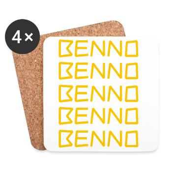 Benno - Dessous de verre (lot de 4) - blanc - Devant
