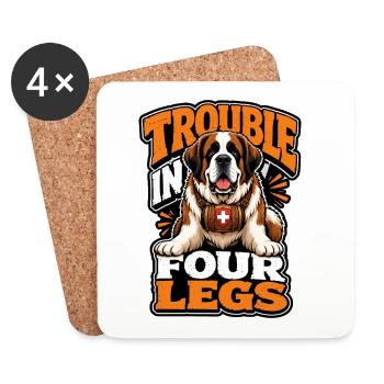 Saint Bernard - Coasters (set of 4) - white - Front