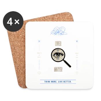 Over Analyzer Magnified Eye - Coasters (set of 4) - white - Front