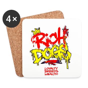 Rich Dogs Graffiti Crown - Coasters (set of 4) - white - Front