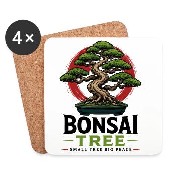 Bonsaï Plante Bonsaï Japonaise - Dessous de verre (lot de 4) - blanc - Devant