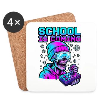 School Is Coming Profile Snow Goggles Cyber Zombie - Coasters (set of 4) - white - Front